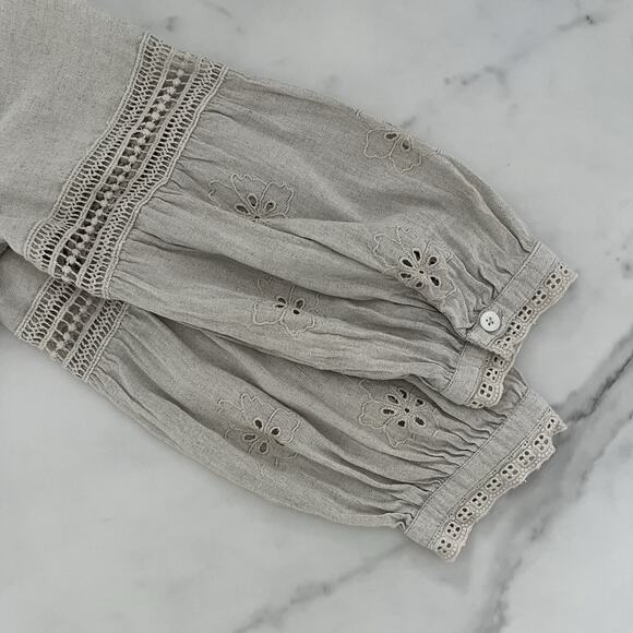 Tommy Bahama St. Lucia Split Neck Dress Cover Up - Tan Beige Size XS Boho Summer - Picture 7 of 9